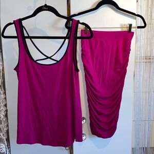 Co-ord Strappy Tank Top and Skirt Set